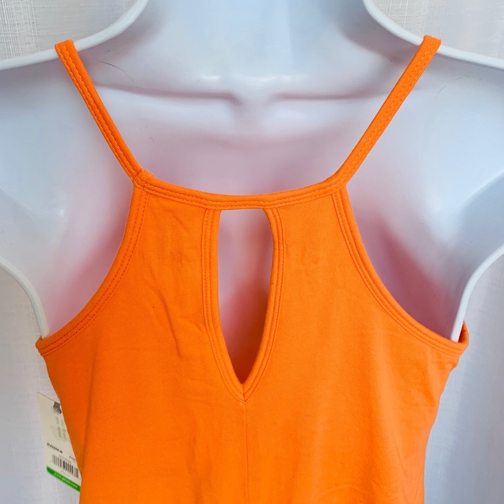 GAIAM Orange Ruched Tank Top with built in bra - Picture 4 of 6
